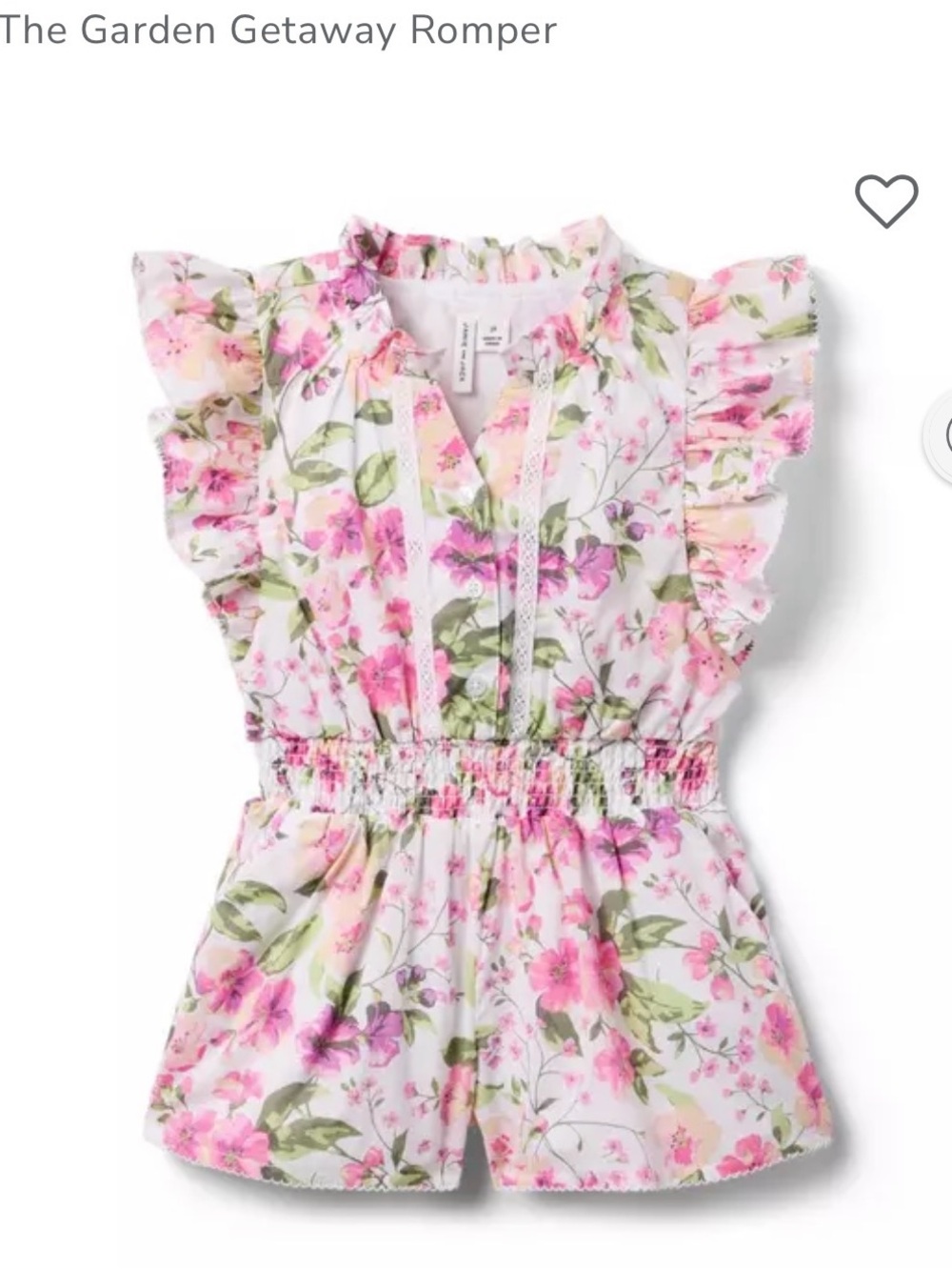 Janie and Jack garden getaway romper